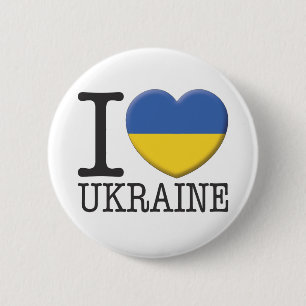 Ukraine 6 Cm Round Badge