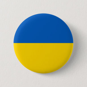 Ukraine 6 Cm Round Badge