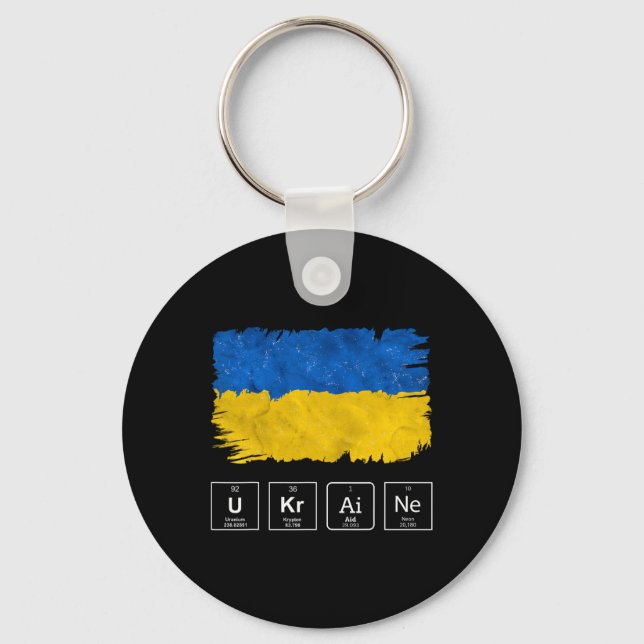 Ukraine Aid Support  Key Ring (Front)