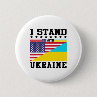 Ukraine American Pride Vintage Retro Ukrainian Fla 6 Cm Round Badge