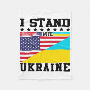 Ukraine American Pride Vintage Retro Ukrainian Fla Fleece Blanket