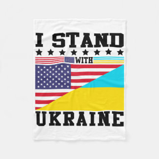 Ukraine American Pride Vintage Retro Ukrainian Fla Fleece Blanket
