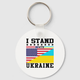 Ukraine American Pride Vintage Retro Ukrainian Fla Key Ring