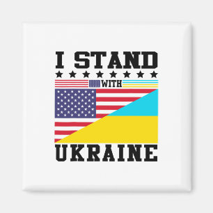Ukraine American Pride Vintage Retro Ukrainian Fla Magnet