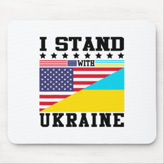 Ukraine American Pride Vintage Retro Ukrainian Fla Mouse Mat