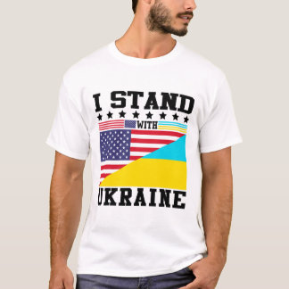 Ukraine American Pride Vintage Retro Ukrainian Fla T-Shirt