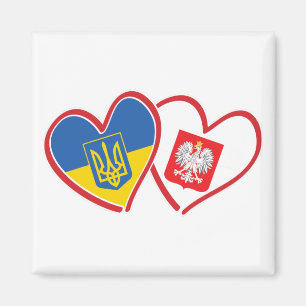 Ukraine-and-Polish-Eagle-Flag Magnet