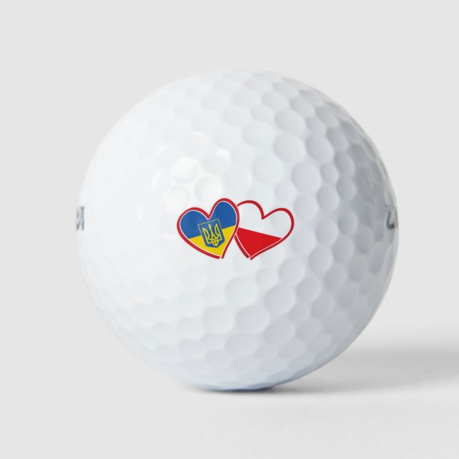 Ukraine-and-Polish-Flag Golf Balls (Front)