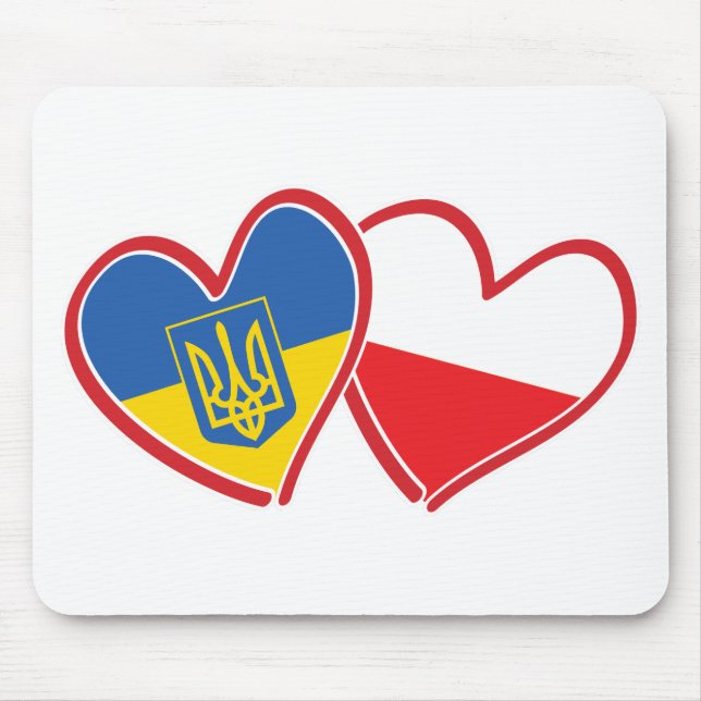 Ukraine-and-Polish-Flag Mouse Mat (Front)