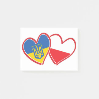 Ukraine-and-Polish-Flag Post-it Notes