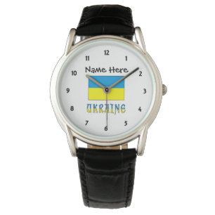 Ukraine and Ukrainian Flag Personalised  Watch