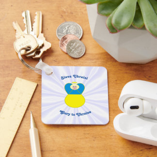 Ukraine Angel Slava Ukraini Glory to Ukraine Key Ring