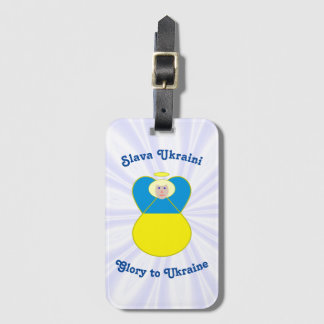 Ukraine Angel Slava Ukraini Glory to Ukraine Luggage Tag