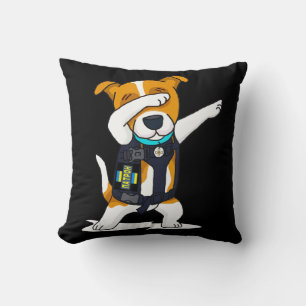 Ukraine Armed Forces Dabbing Dog Patron Jack Russe Cushion