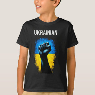 Ukraine Army Flag Trident Symbol Power Grip Ukrain T-Shirt