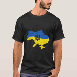 Ukraine Army Trident Symbol Ukrainian Flag  T-Shirt