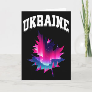 Ukraine Aurora Borealis Northern Lights Vacation S Card