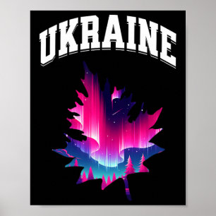 Ukraine Aurora Borealis Northern Lights Vacation S Poster