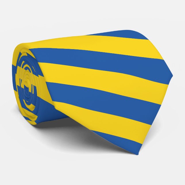 UKRAINE BICOLOR PEACE BLUE YELLOW FLAG TIE (Rolled)
