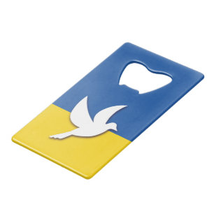 UKRAINE BICOLOR PEACE DOVE BLUE YELLOW FLAG