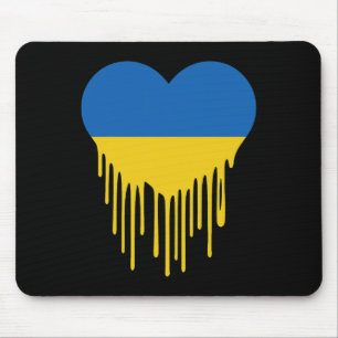 Ukraine Bleeding Heart Support And Stand With Ukra Mouse Mat