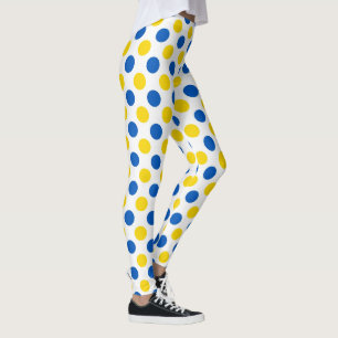 Ukraine Blue and Yellow Flag colours Polka dots Leggings