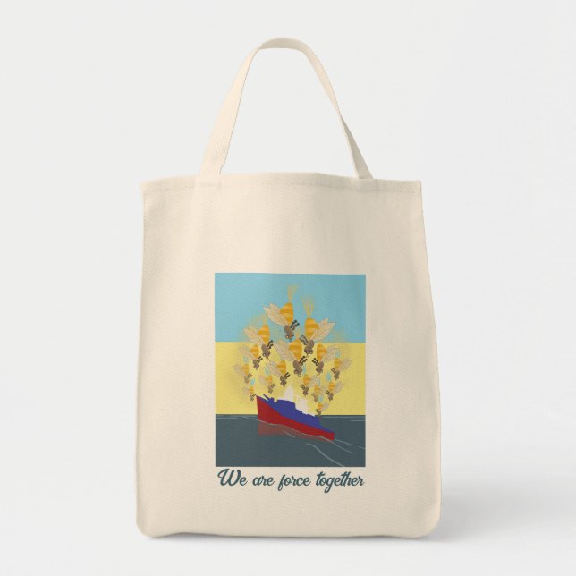 Ukraine "blue yellow" colourful tote bag (Front)