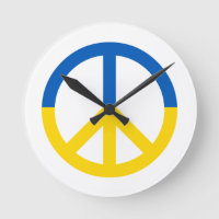Ukraine Blue Yellow Flag Colours Peace Symbol Sign