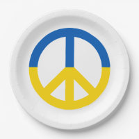 Ukraine Blue Yellow Flag Peace Symbol Sign