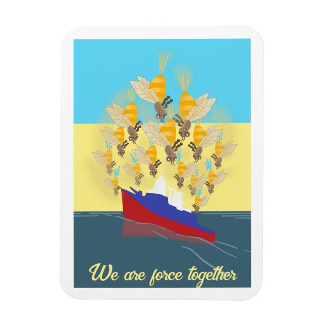 Ukraine "blue yellow" peace colourful magnet (Vertical)
