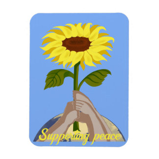 Ukraine "blue yellow" peace sunflower colourful ma magnet