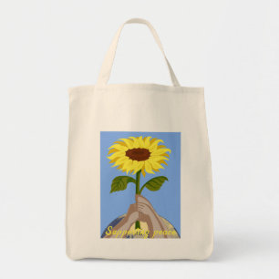 Ukraine "blue yellow" peace sunflower colourful  tote bag