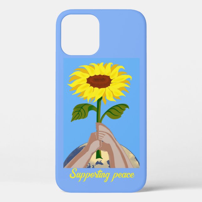 Ukraine "blue yellow" sunflower peace  colourful Case-Mate iPhone case (Back)