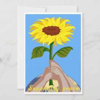 Ukraine "blue yellow" sunflower peace colourful invitation