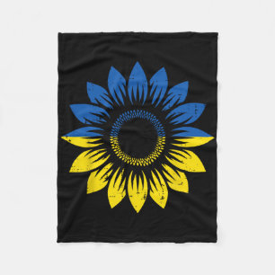 Ukraine Blue Yellow Sunflower Ukrainian Pride Men Fleece Blanket