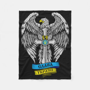 Ukraine Born In - Slava Ukraini Proud Ukrainian Fl Fleece Blanket