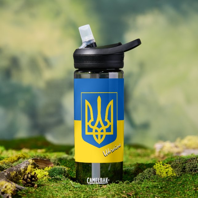 Ukraine bottle, patriotic Ukrainian Flag Water Bottle (Outdoor)