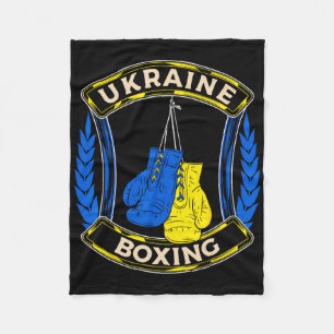 Ukraine Boxing National Ukrainian Patriot Box Spor Fleece Blanket