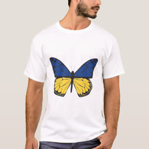 Ukraine Butterfly - Blue And Yellow Flag - Freedom T-Shirt