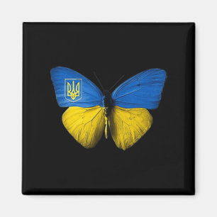 Ukraine  Butterfly Ukraine Ukrainian Flag Love Ukr Magnet
