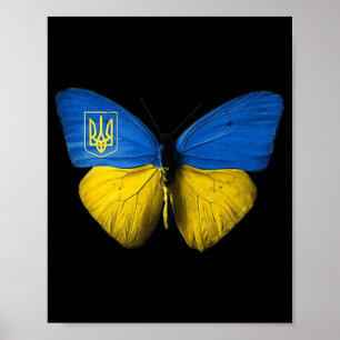 Ukraine Butterfly Ukraine Ukrainian Flag Love Ukr Poster