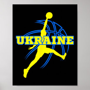Ukraine Bysketbyll Fan Support Stadium  Poster