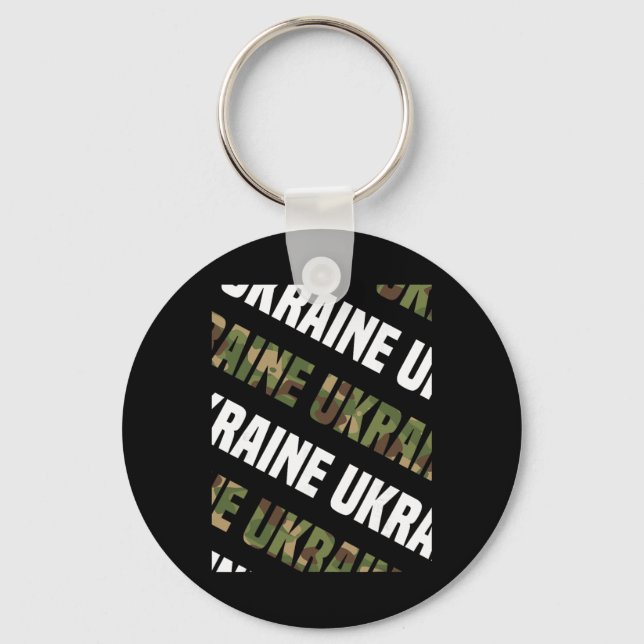Ukraine Camo Pattern Green Camouflage  Key Ring (Front)