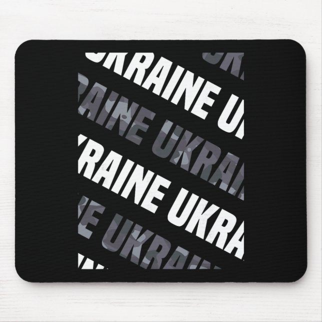 Ukraine Camo Pattern Grey Camouflage  Mouse Mat (Front)