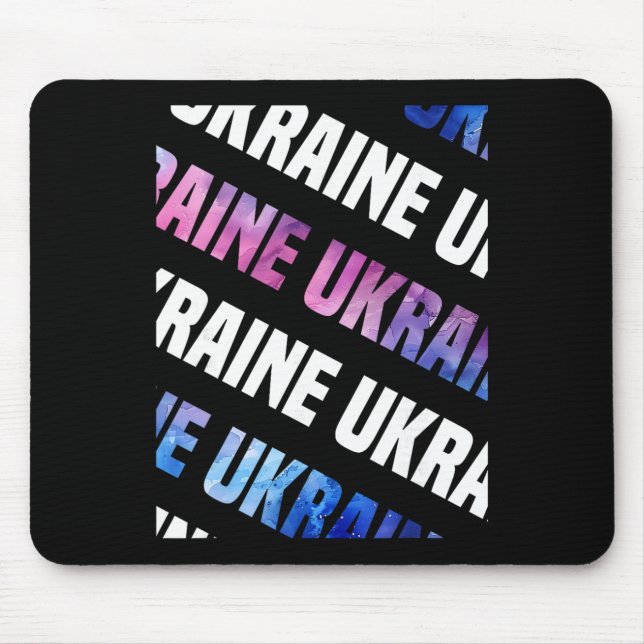 Ukraine Camo Pattern Watercolor Camouflage  Mouse Mat (Front)
