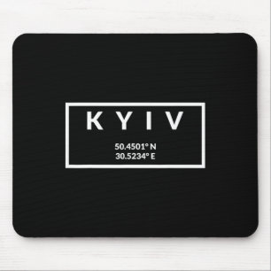 Ukraine Capital Coordinates - Kyiv 1 Mouse Mat