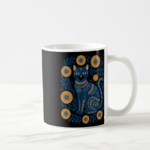 Ukraine Cat Floral Vintage Ukrainian Flag Vyshyvan Coffee Mug