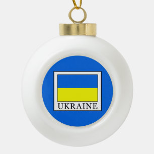 Ukraine Ceramic Ball Christmas Ornament
