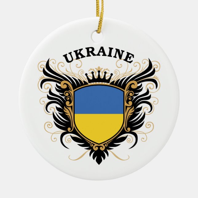 Ukraine Ceramic Tree Decoration (Front)