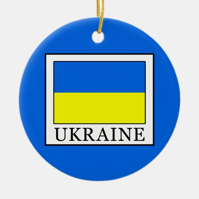 Ukraine Ceramic Tree Decoration (Front)